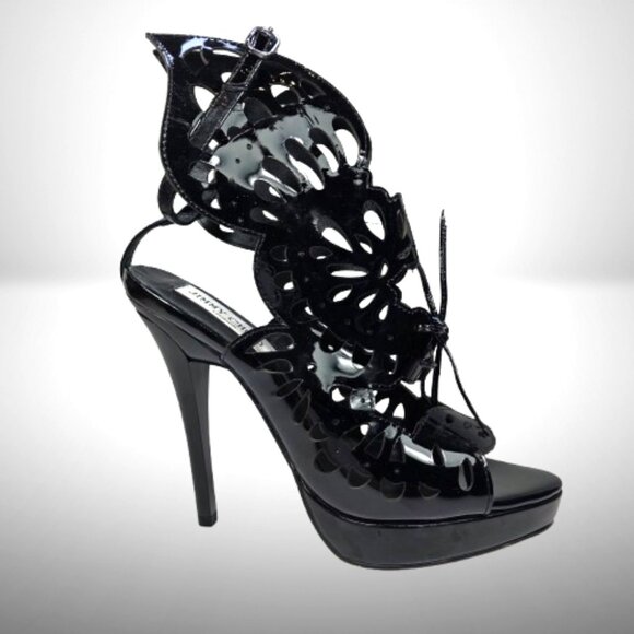 Jimmy Choo Patent Leather Gladiator Sandals Size: 37 - New - Picture 13 of 14